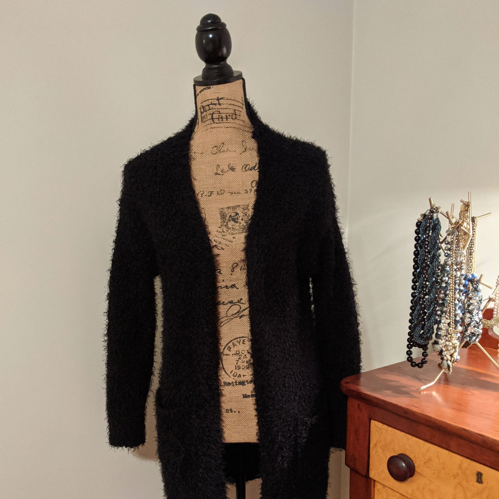 Fuzzy/Sherpa Cardigan by Love Tree